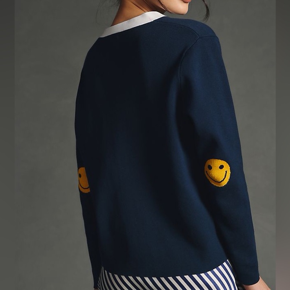 KULE The Fede Smiley Face Cardigan